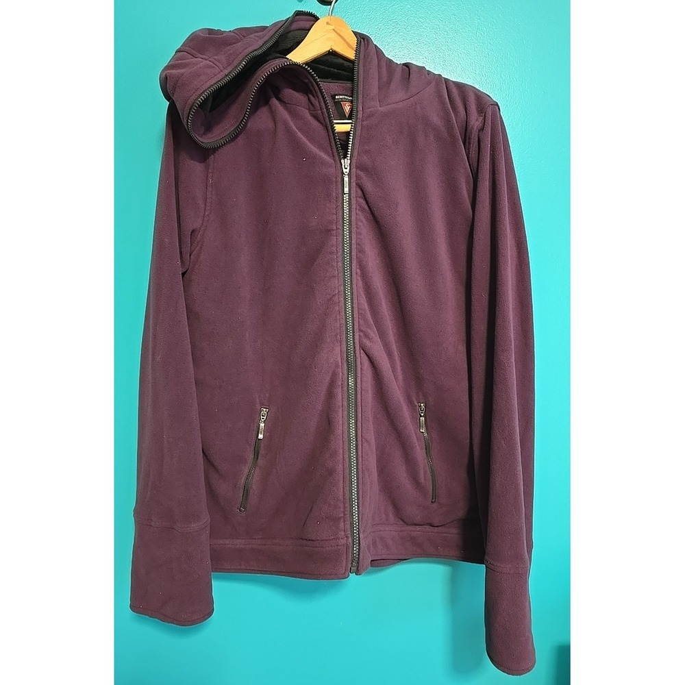 SCOTTeVEST Jacket Womens XXL Purple Chloe Hoodie Fleece Lined Full Zip Pockets
